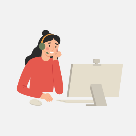 Symbolbild Illustration Person leistet Support